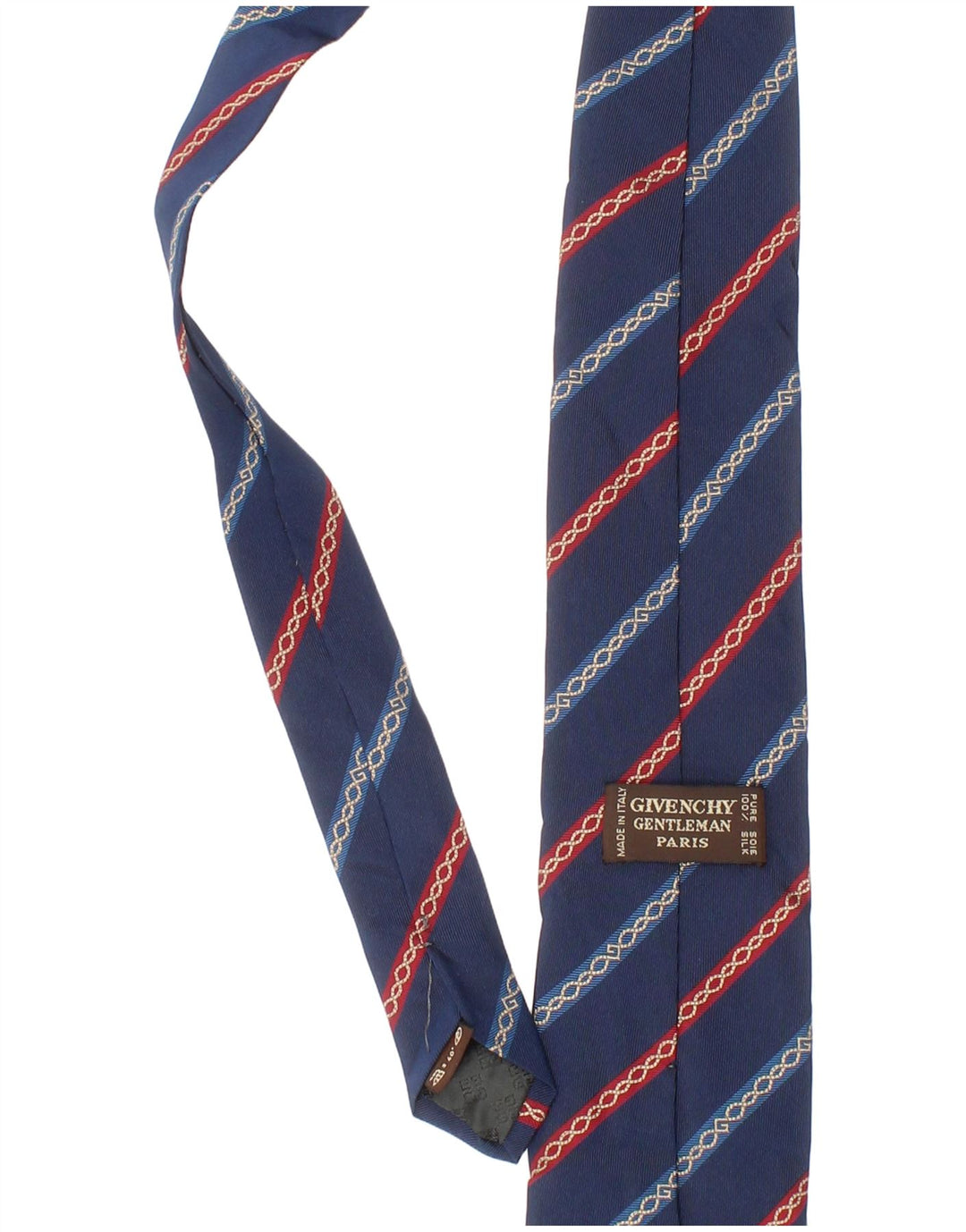 Cravatta Uomo Givenchy Taglia Unica Seta Blu a Righe Classica
