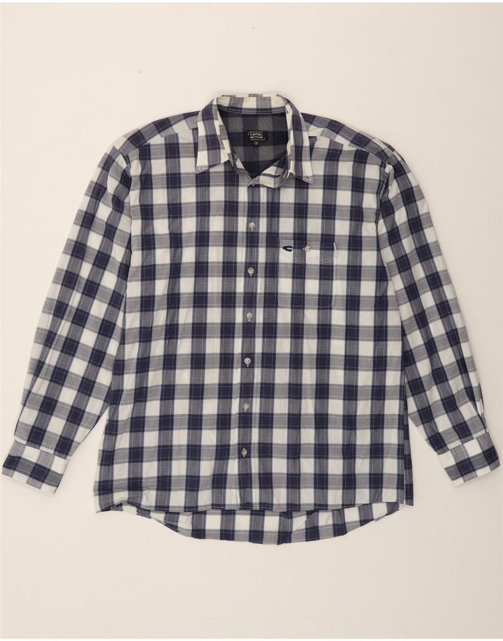 CAMEL ACTIVE Camicia da uomo a quadri blu navy medio