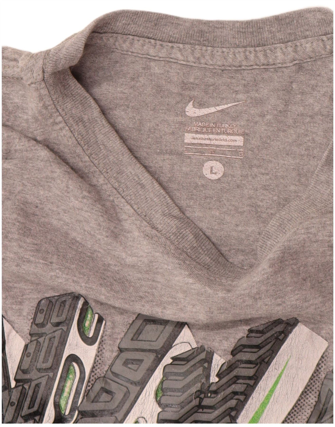 T-shirt grafica da uomo Nike Top grande grigia screziata