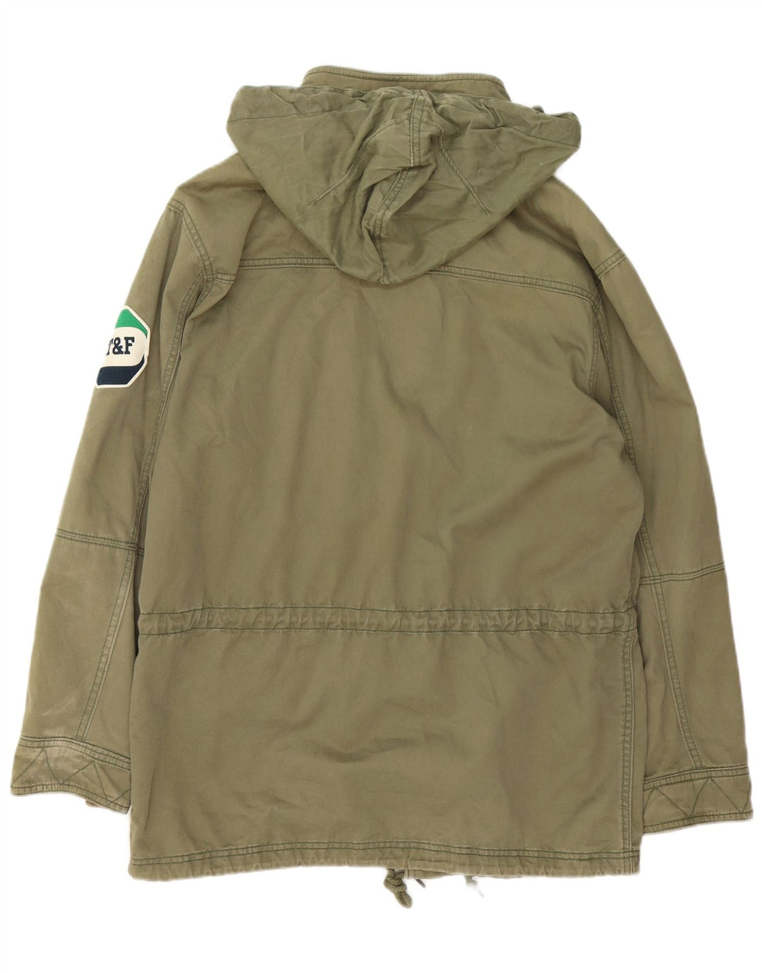 Giacca parka con cappuccio da uomo NIKE UK 39/41 cotone kaki medio