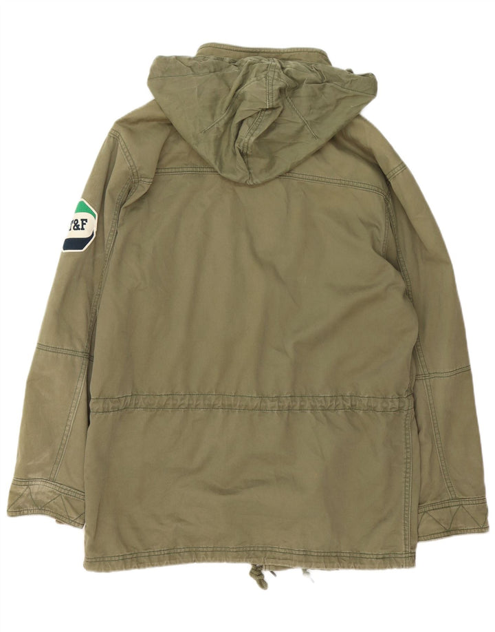 Giacca parka con cappuccio da uomo NIKE UK 39/41 cotone kaki medio