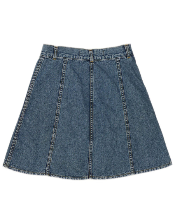 Gonna in denim da donna Crown W27 piccola in cotone blu