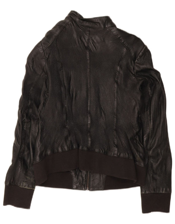 Giubbotto Bomber In Pelle Donna Conbipel IT 44 Medio Pelle Nera