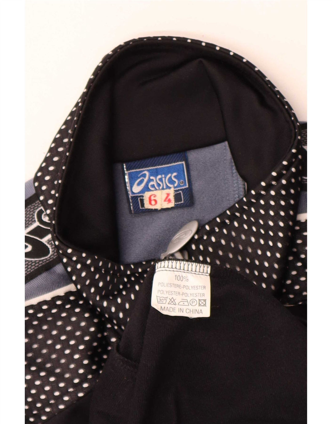 Giacca sportiva da uomo con grafica Asics, giacca in poliestere color block medio nero