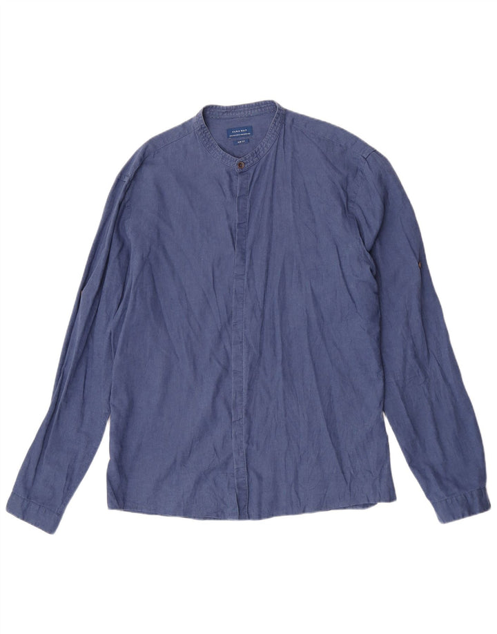 Camicia Zara da uomo slim fit XL blu navy