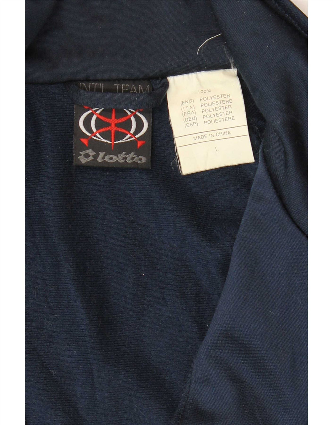 Giacca da ginnastica grafica da uomo Lotto, grande, color block blu navy