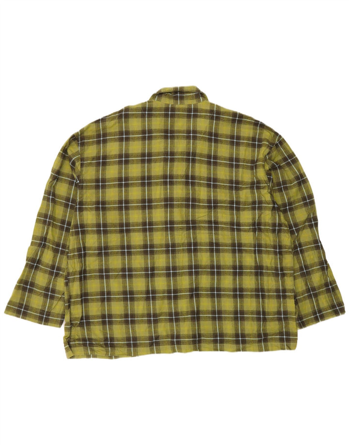 EDDIE BAUER Camicia in flanella da uomo 2XL Cotone a quadri verde
