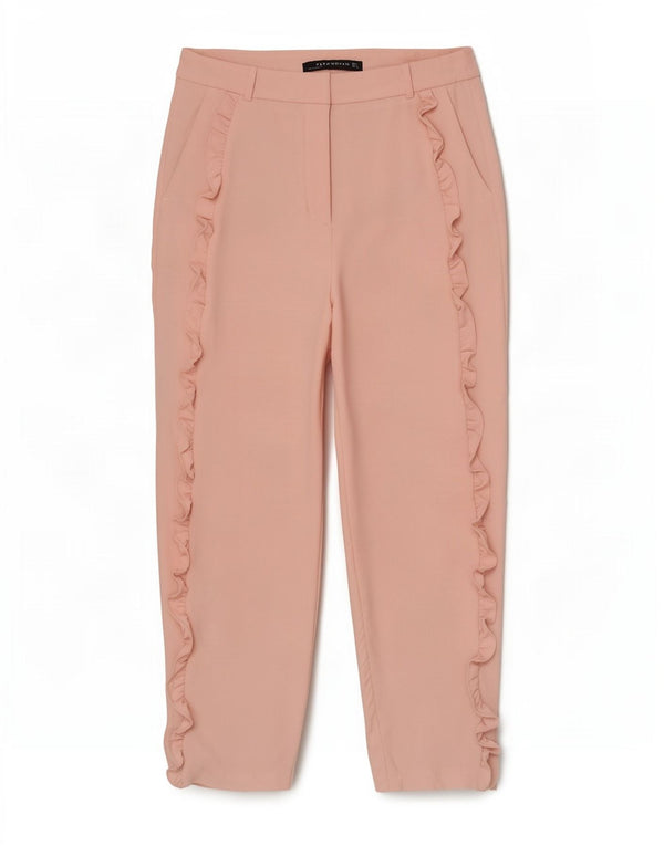 Pantaloni cropped Zara da donna medi W28 L25 Rosa