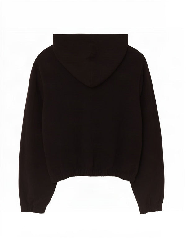 Maglia con cappuccio da donna Zara UK 14 poliestere nero medio