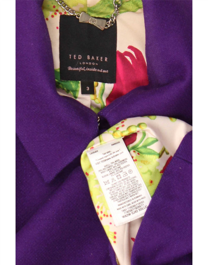 Giacca blazer da donna Ted Baker taglia 3 lana viola media
