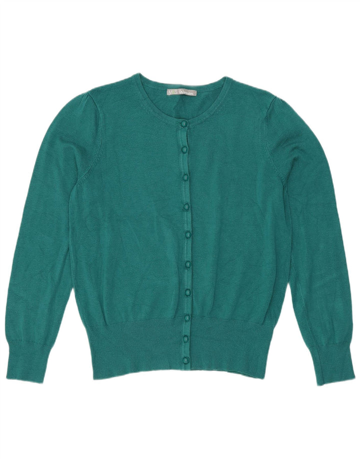 Maglione cardigan da donna Marks & Spencer UK 14 Viscosa verde medio