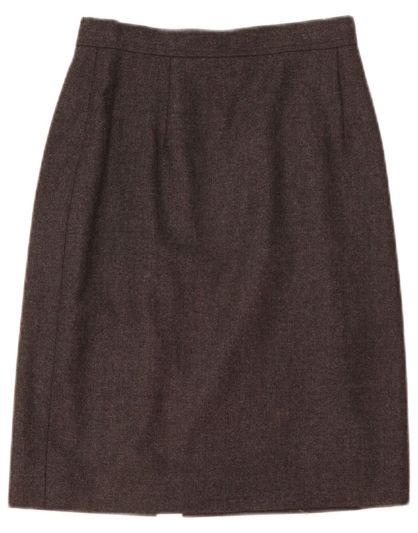 UNGARO Womens Straight Skirt IT 40 Small W26  Grey Cupro