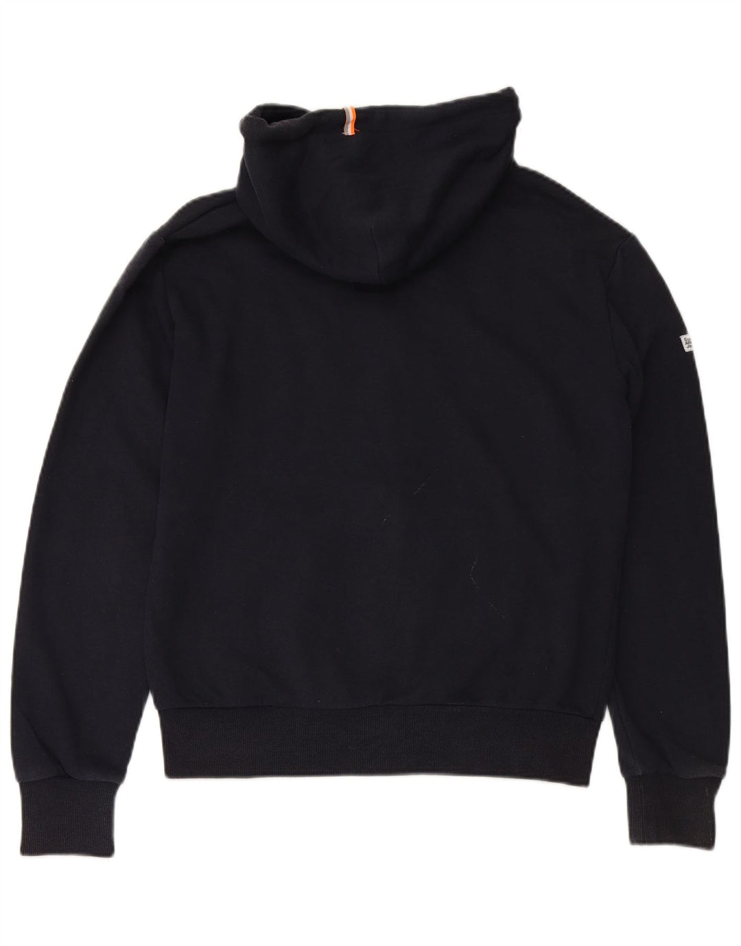 Maglione con cappuccio e zip da uomo SUPERDRY grande in cotone blu navy