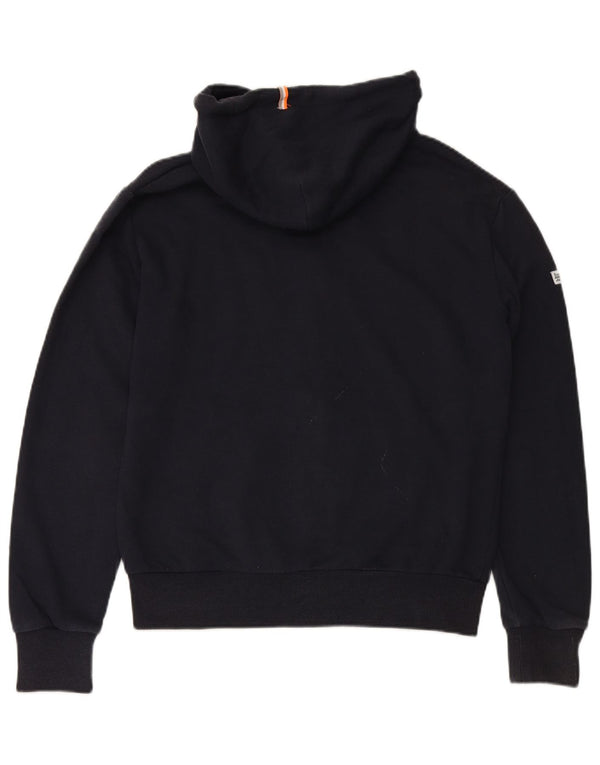 Maglione con cappuccio e zip da uomo SUPERDRY grande in cotone blu navy