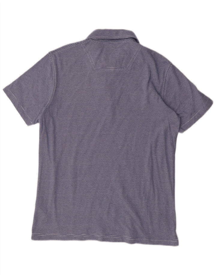 Polo da uomo Regular Fit TIMBERLAND in cotone a righe blu medio