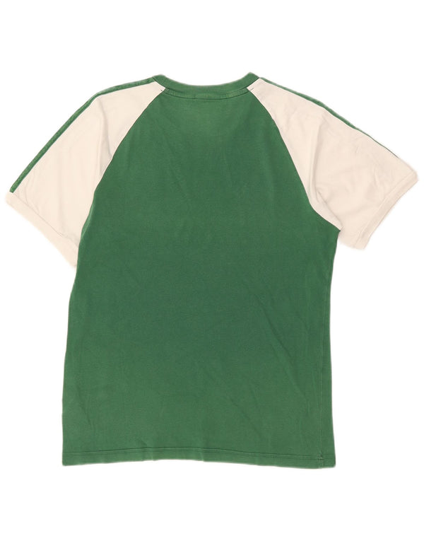 T-shirt da uomo Adidas Top Small verde color block in poliestere