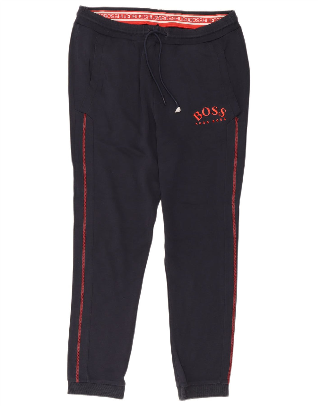Pantaloni da tuta con grafica da uomo Hugo Boss Joggers medio cotone blu navy