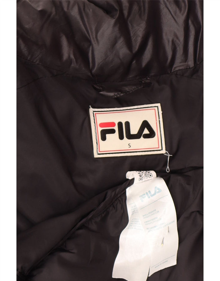 Giacca imbottita vestibilità ampia da uomo Fila UK 36 piccola in nylon nero
