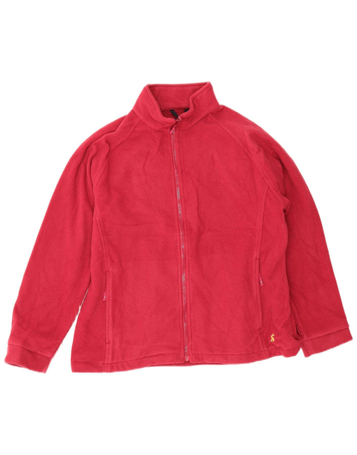 Giacca in pile foderata oversize da donna Joules UK 16 grande poliestere rosa