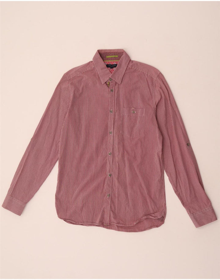 Ted Baker Camicia da uomo Taglia 3 Medio Cotone a quadretti rossi