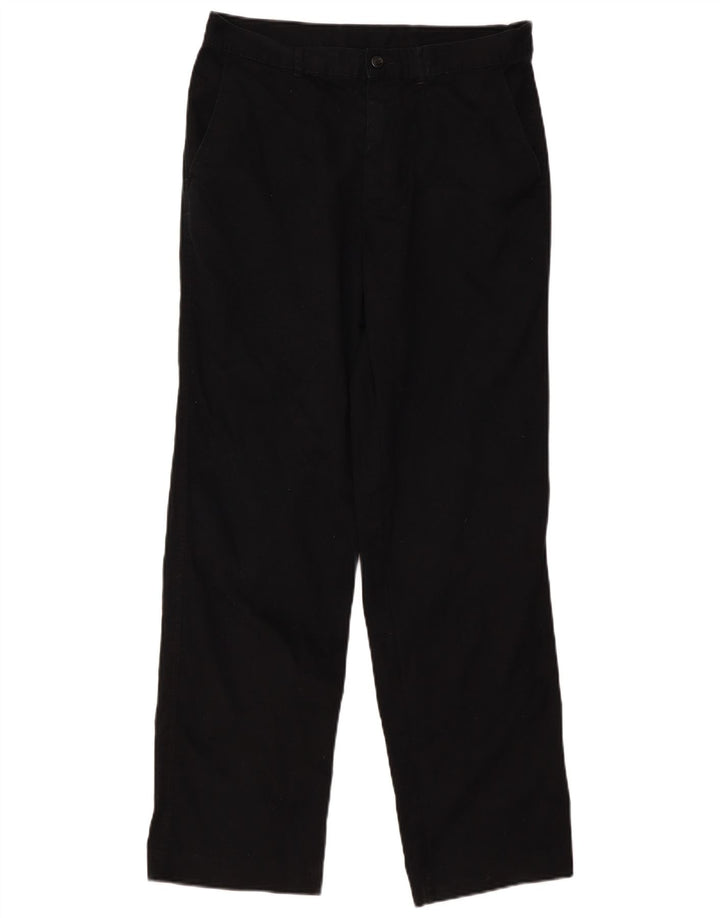 Pantaloni chino dritti da uomo Marks & Spencer W34 L33 cotone nero