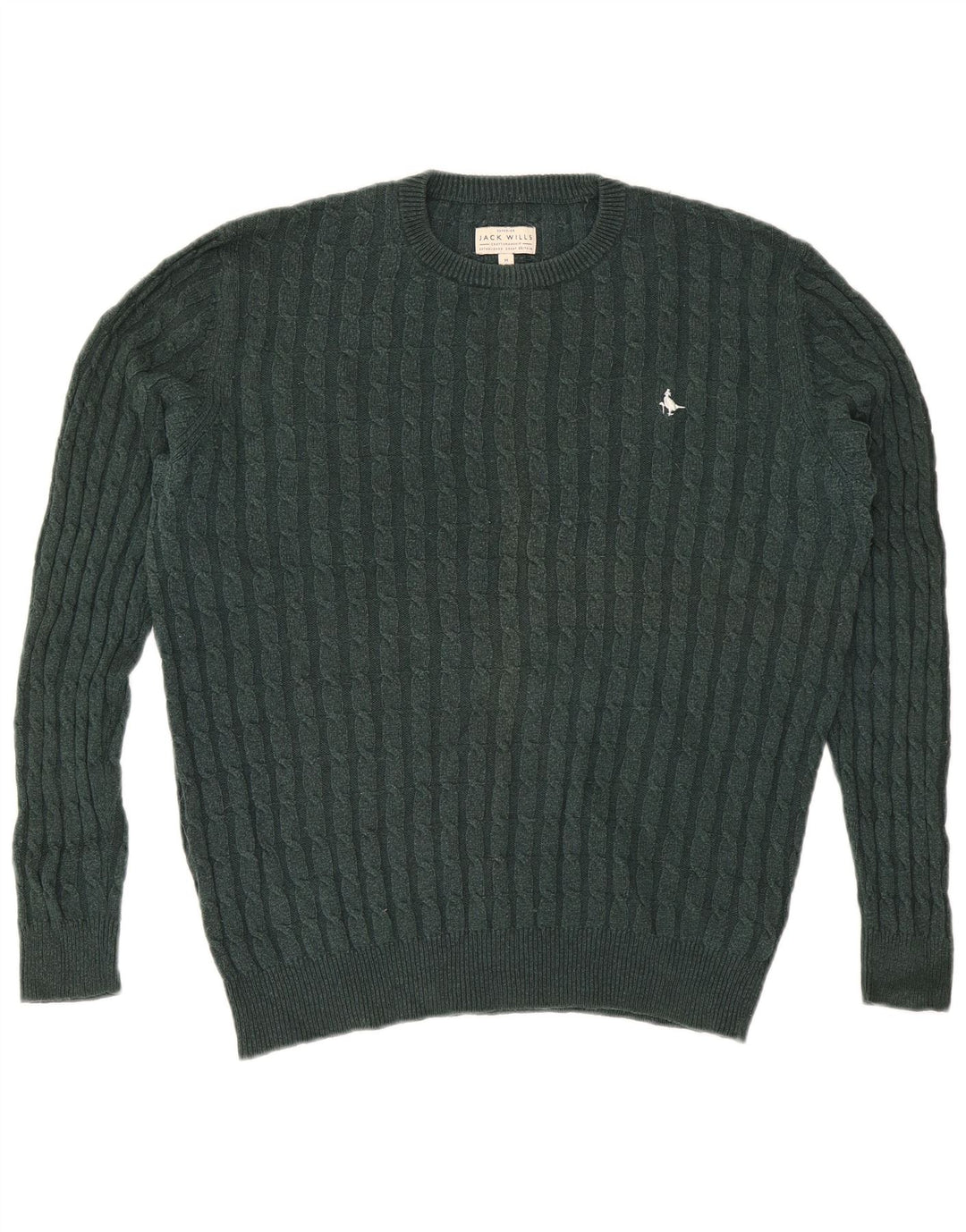 Maglione maglione girocollo da uomo Jack Wills in lana verde medio