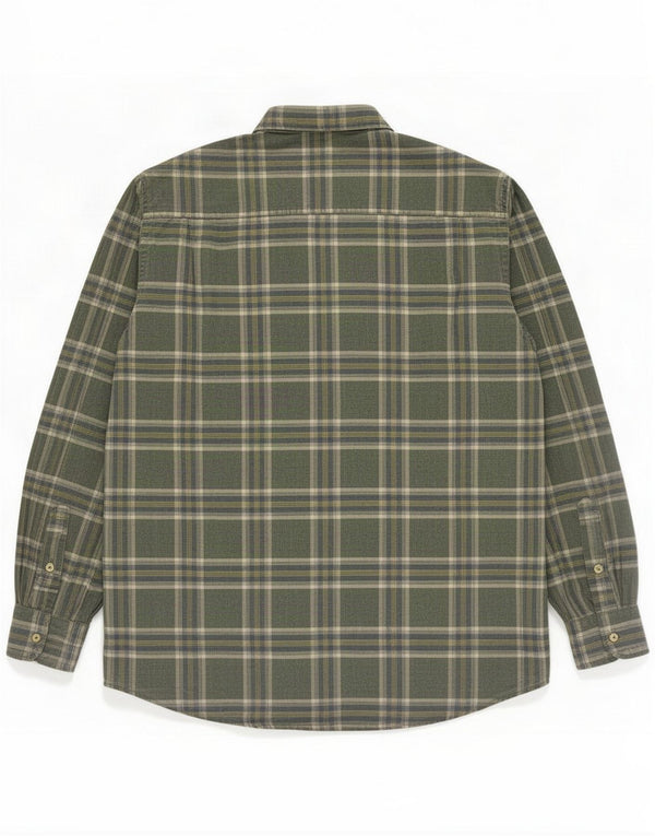 Amerigo Vespucci Camicia in flanella da uomo taglia 41 Grande plaid verde classico