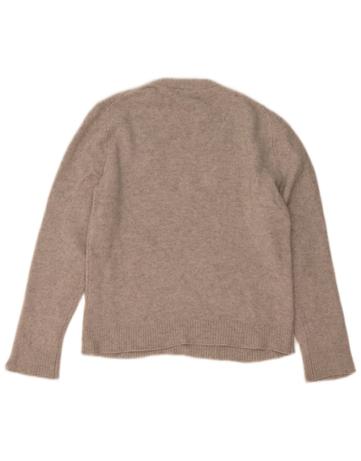 Maglione maglione girocollo da donna Massimo Dutti UK 14 Grigio medio chiazzato