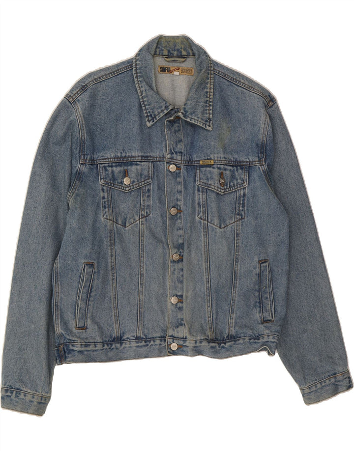 SINFUL Mens Denim Jacket UK 44 2XL Blue Cotton Vintage Sinful and Second-Hand Sinful from Messina Hembry 