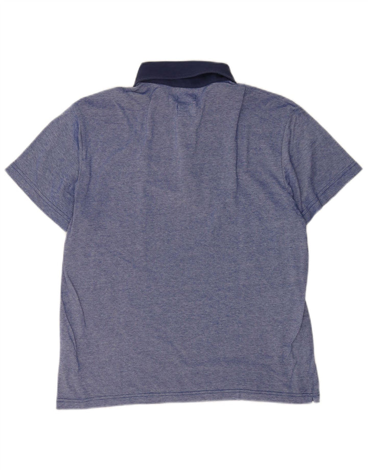Polo da uomo slim fit Henry Cottons in cotone blu medio