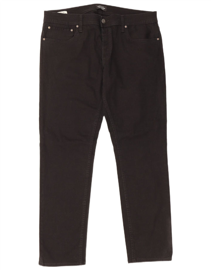 JACK & JONES Jeans Tim Slim da uomo W36 L32 cotone nero