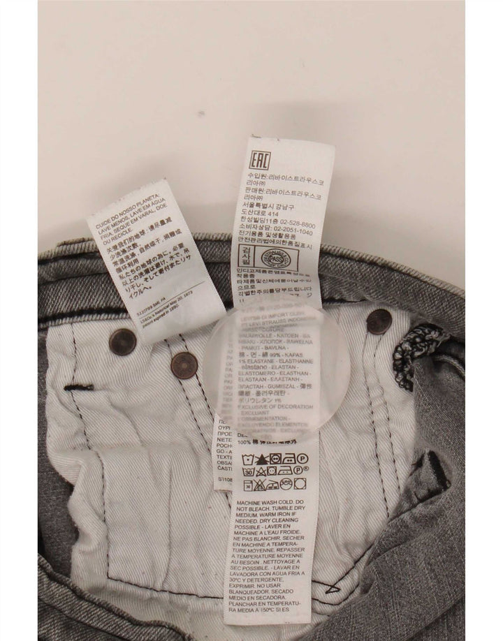 Jeans slim da uomo Levi's W28 L32 cotone grigio