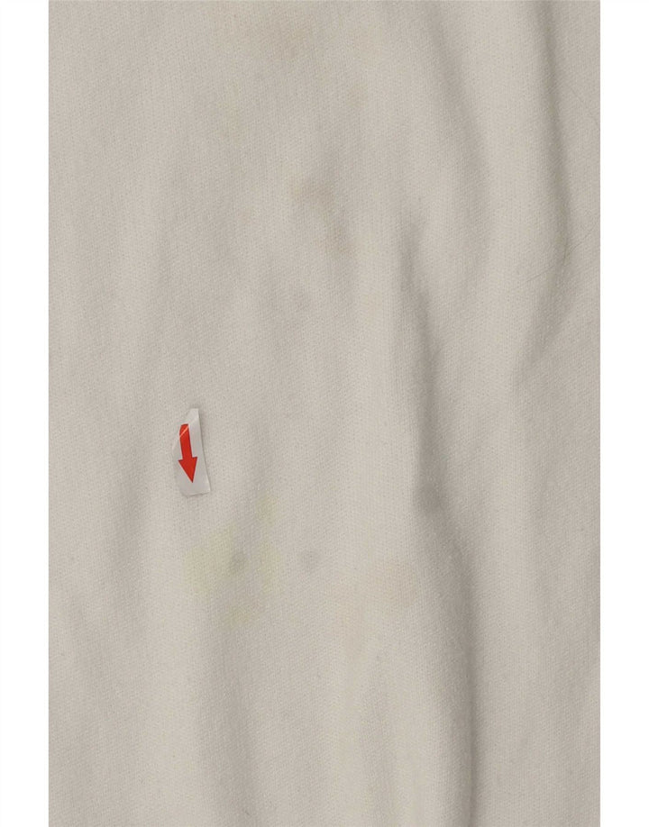 Maglione maglione girocollo da donna Marks & Spencer UK 10 piccolo viscosa bianca