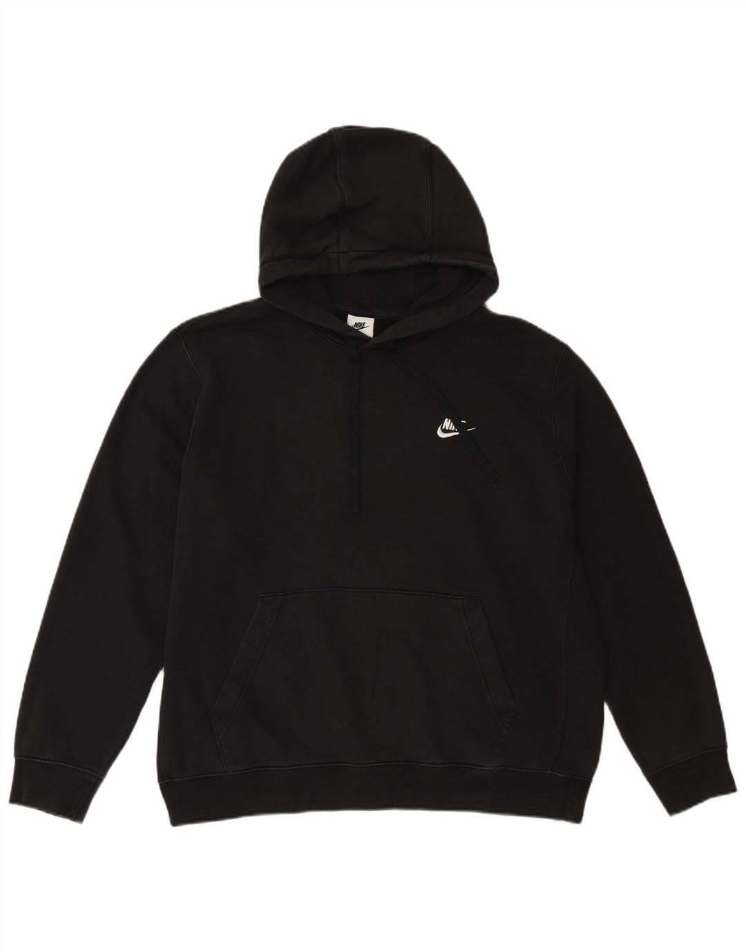 Felpa con cappuccio da uomo NIKE grande in cotone nero