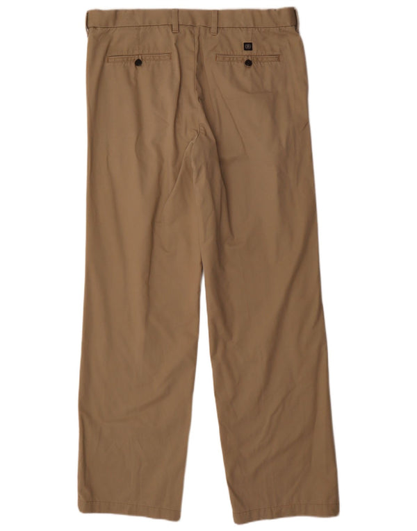 Pantaloni chino dritti Marks & Spencer da uomo blu Harbour W36 L33 Beige