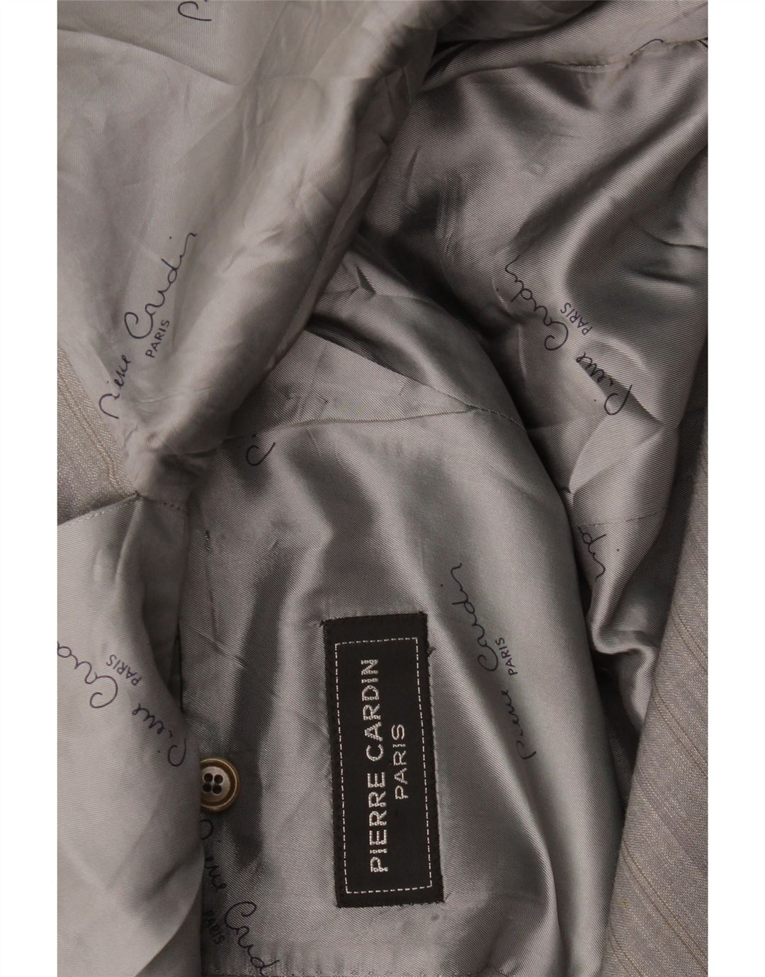 Giacca blazer da uomo a 2 bottoni Pierre Cardin UK 38 grigio medio a righe