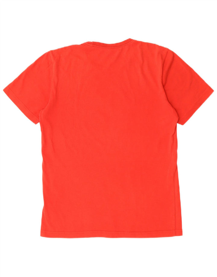T-shirt grafica Adidas Climalite da uomo in cotone rosso medio