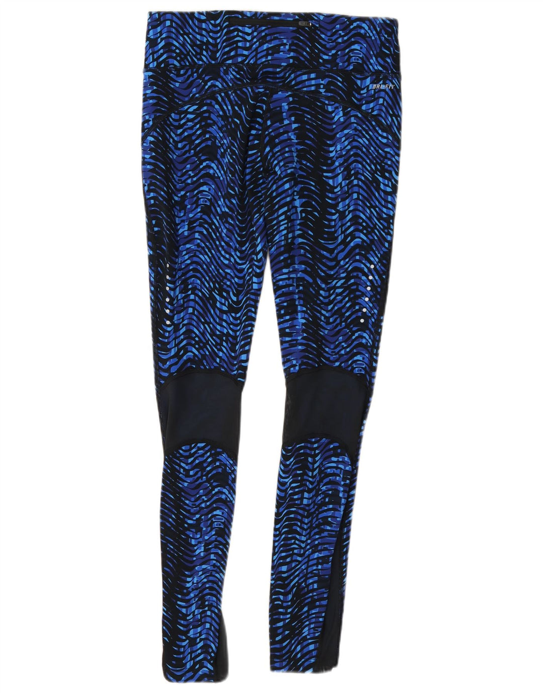 Leggings Nike Dri Fit modello astratto da donna UK 12 Chevron blu medio