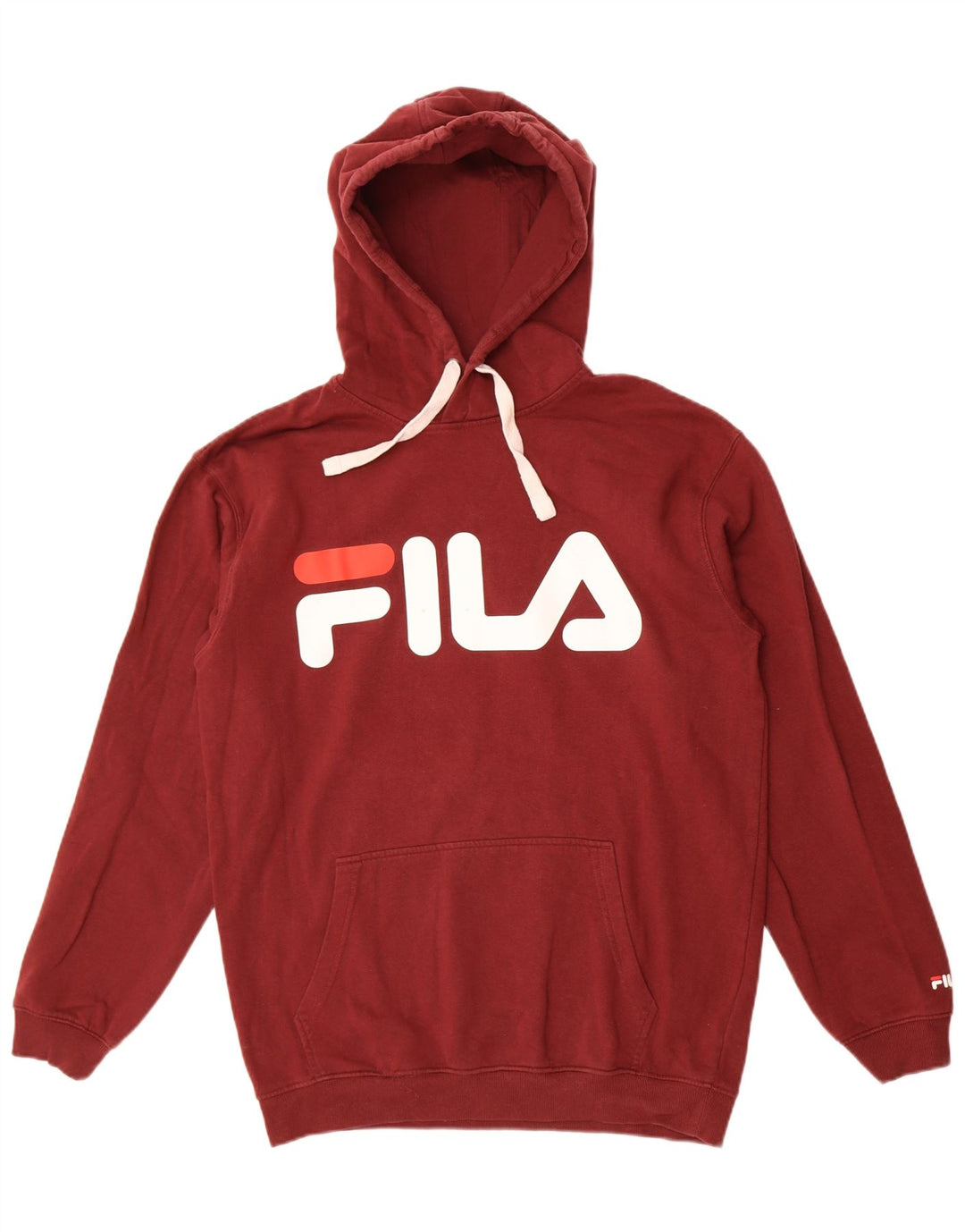 Felpa con cappuccio grafica da uomo Fila in cotone marrone medio medio