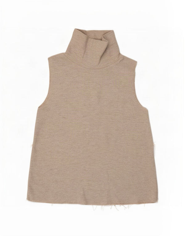 Canotta da donna Zara UK 12 Poliestere beige medio