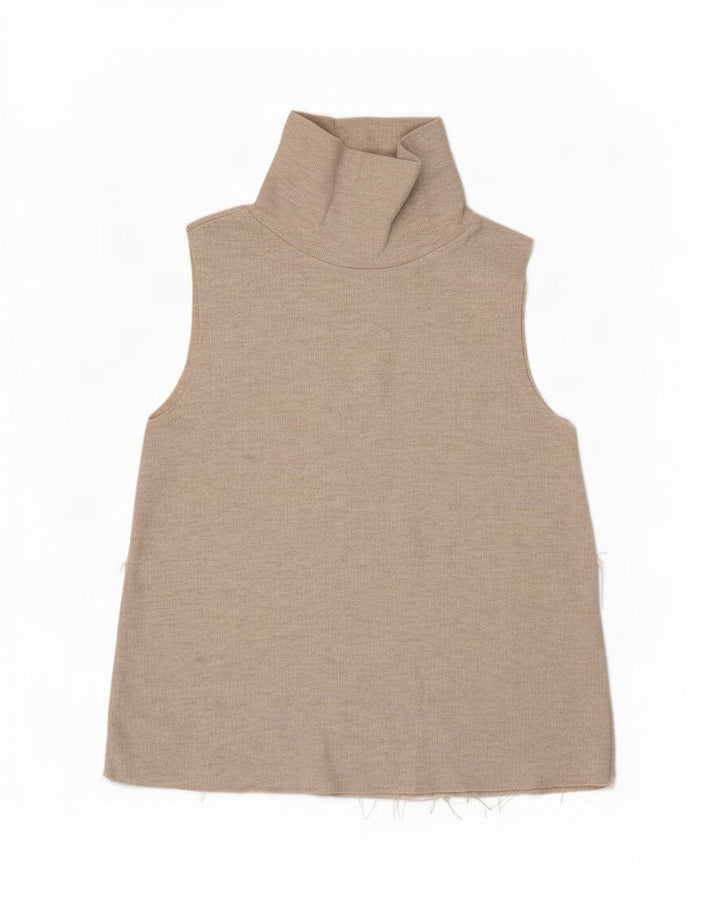 Canotta da donna Zara UK 12 Poliestere beige medio