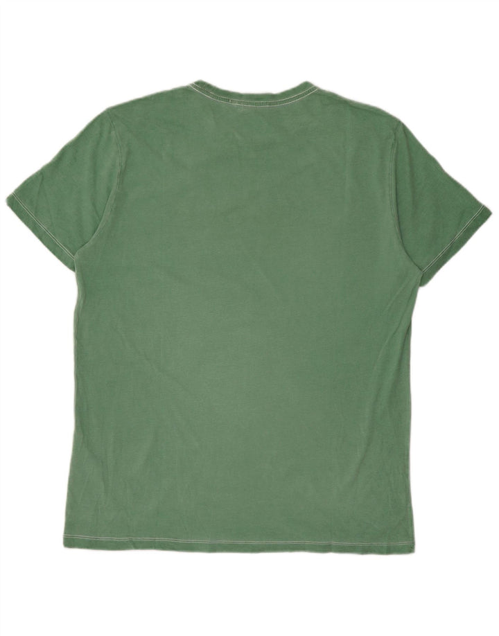 T-shirt grafica da uomo Gas Top in cotone verde medio