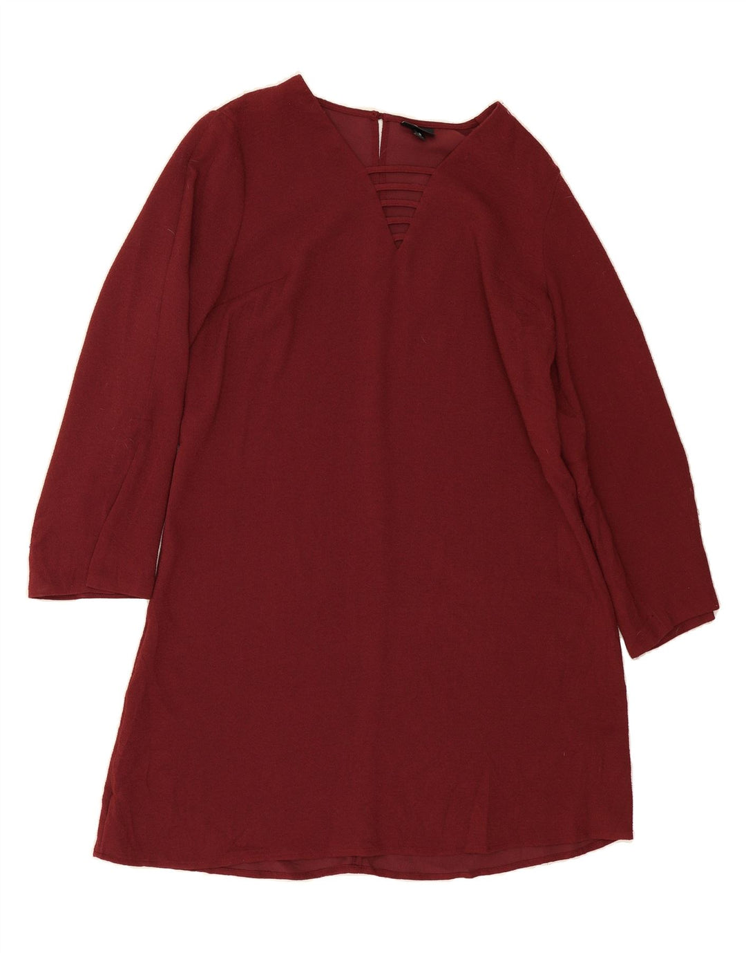 MOSSIMO Womens Long Sleeve Basic Dress UK 10 Small Burgundy Polyester Vintage Mossimo and Second-Hand Mossimo from Messina Hembry 