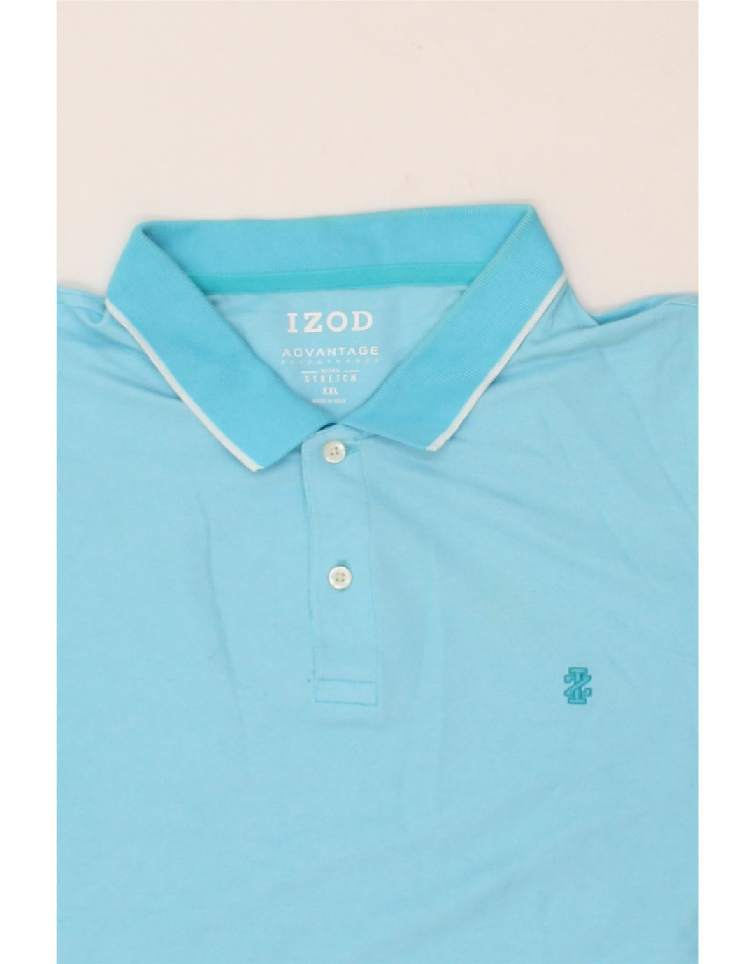 IZOD Mens Polo Shirt 2XL Blue Cotton Vintage Izod and Second-Hand Izod from Messina Hembry 