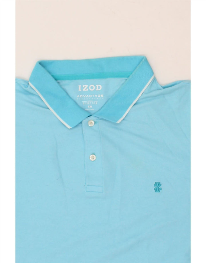 IZOD Mens Polo Shirt 2XL Blue Cotton Vintage Izod and Second-Hand Izod from Messina Hembry 