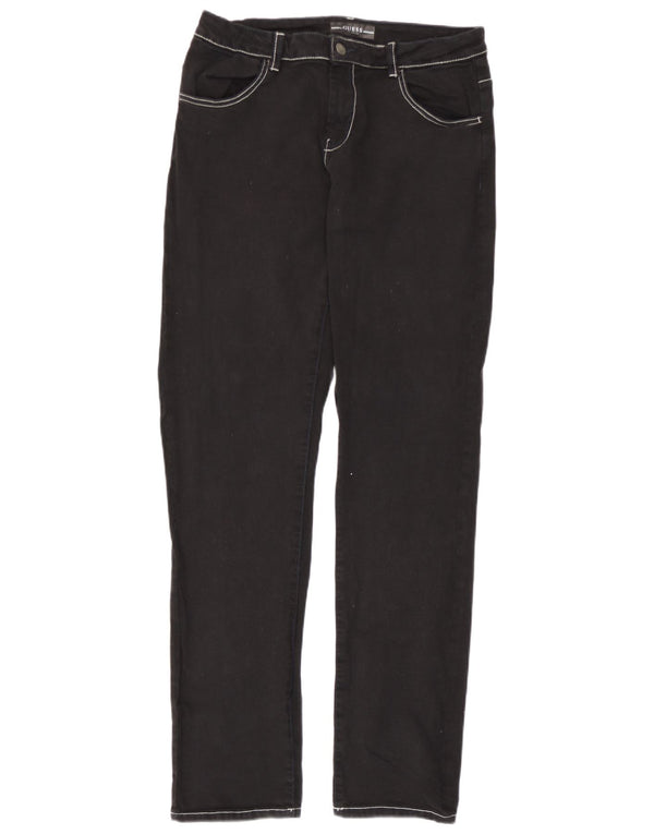 Jeans slim da donna Guess UK 16 grandi W34 L32 cotone nero