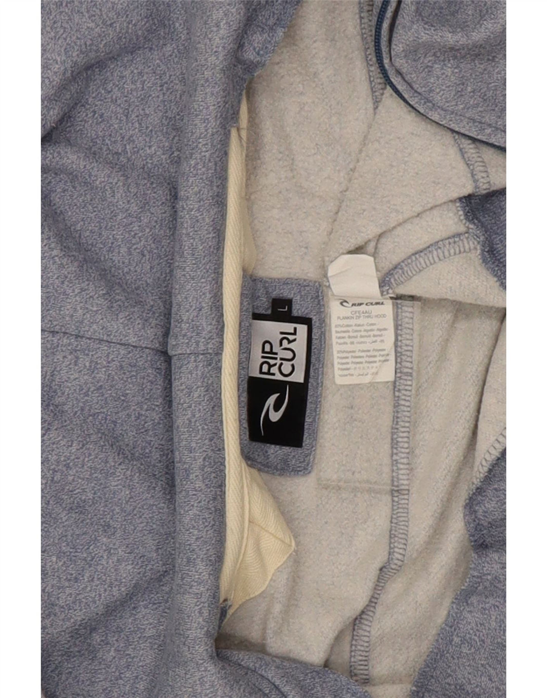 Maglione con cappuccio e zip da uomo Rip Curl grande in cotone blu