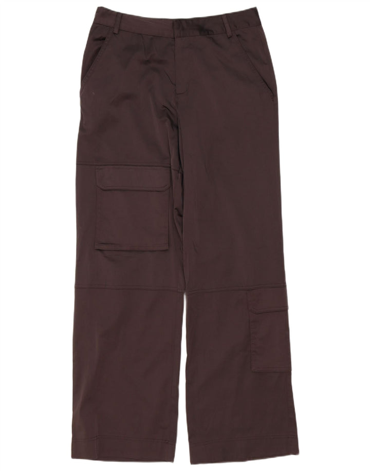 Pantaloni cargo Zara da donna a gamba larga medi W28 L32 poliestere marrone