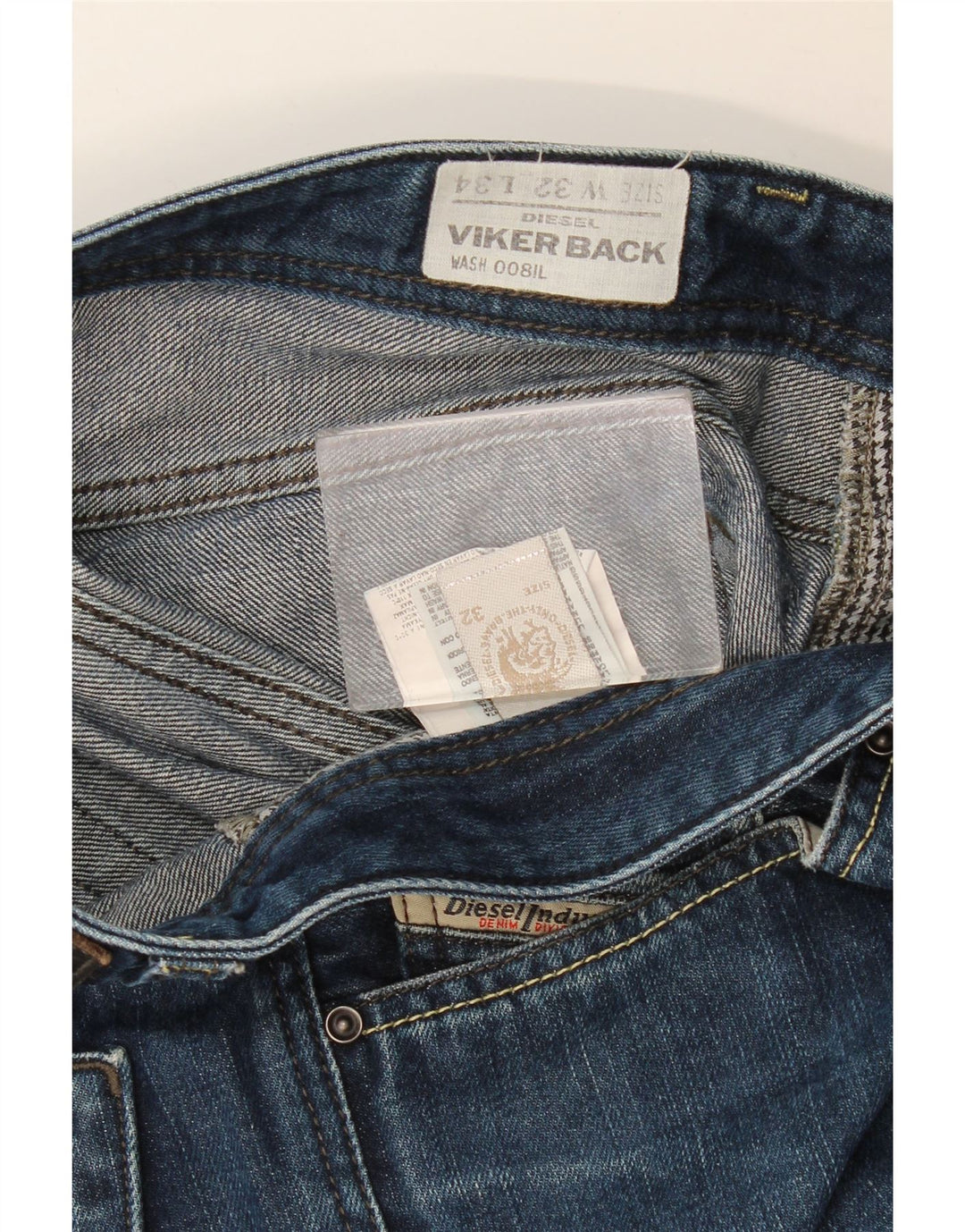 Jeans da donna Diesel Viking Back Straight W32 L30 cotone blu