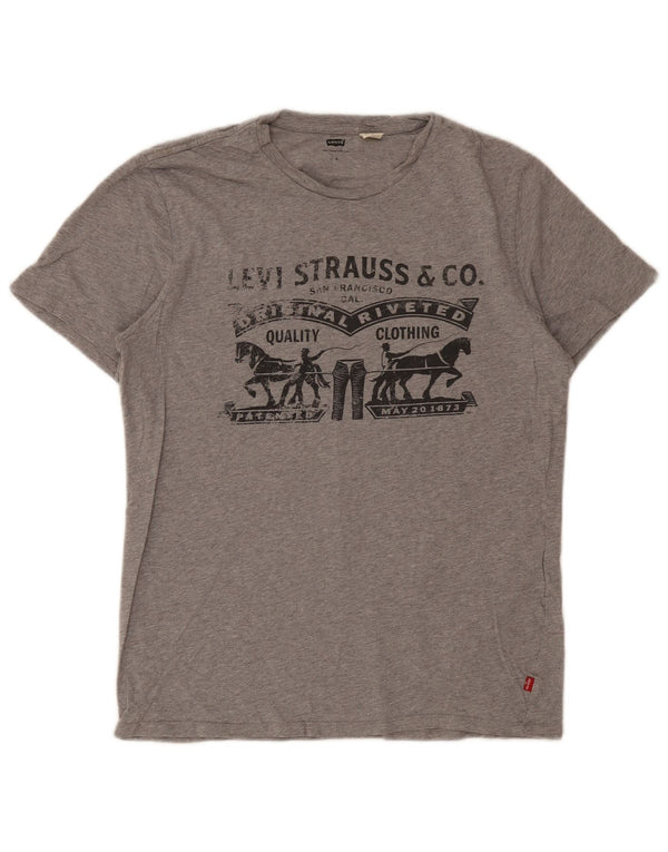 T-shirt grafica da uomo Levi's Top grigio medio chiazzato